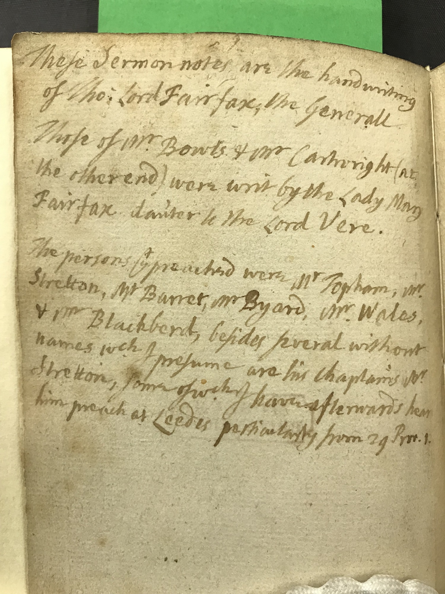 Note to Add MS 4929 (British Library)